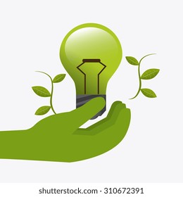 Eco city design, vector illustration eps 10.