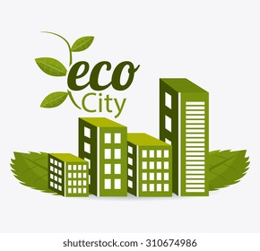 Eco city design, vector illustration eps 10.