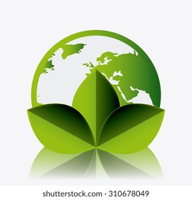 Eco city design, vector illustration eps 10.