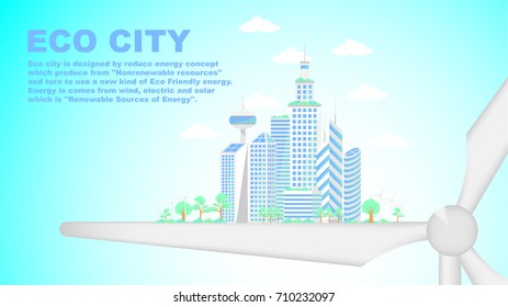 Eco city, Future master city, vector illustration