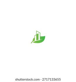 Eco city icon flat vector design