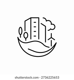 eco city icon sign vector