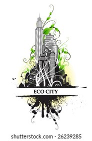 Eco city illustration