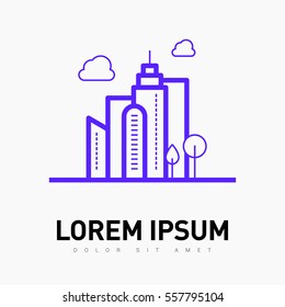 eco city isolated minimal icon. eco info graphic line vector icon for websites and mobile minimalistic flat design. 