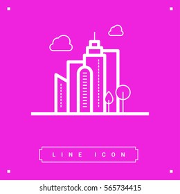 eco city isolated minimal icon. eco info graphic line vector icon for websites and mobile minimalistic flat design. 