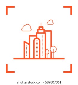 eco city isolated minimal icon. eco info graphic line vector icon for websites and mobile minimalistic flat design. 