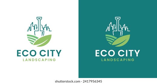 eco city landscaping logo design ideas