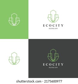 Eco city logo icon design template vector illustration