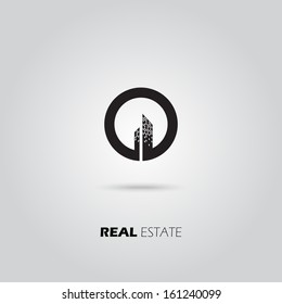 Eco City Real Estate icon. Vector design