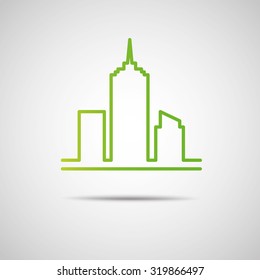 Eco city Real Estate icon. Vector design