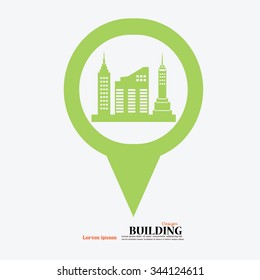 Eco City Real Estate icon.eco building.vector illustration.