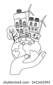 Eco city and save planet design