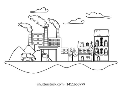 Eco city and save planet design