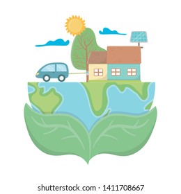 Eco city and save planet design