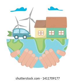 Eco city and save planet design