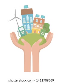 Eco city and save planet design