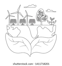 Eco city and save planet design