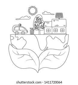 Eco city and save planet design