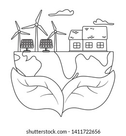 Eco city and save planet design