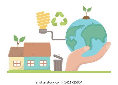 Eco city and save planet design