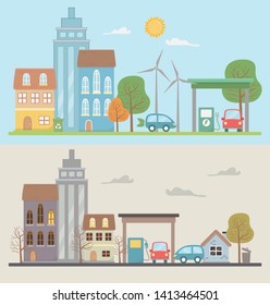 Eco city and save planet design