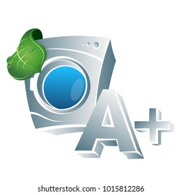 Eco class washing machine symbol for business