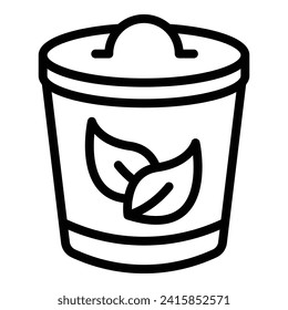 Eco clean bin icon outline vector. Clean floor. Cooking house neat