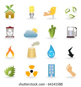 Eco and clean environment buttons