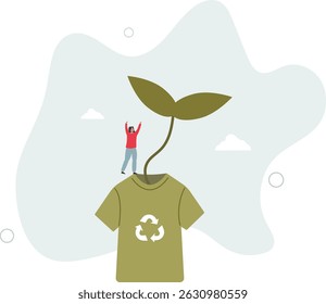 Eco Cloth .environment concept. character life .