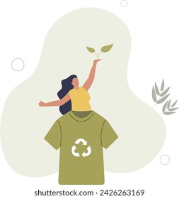Eco Cloth .environment concept. flat vector illustration.