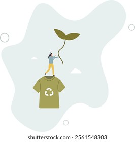 Eco Cloth .environment concept.flat characters.