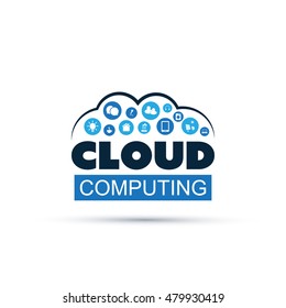 Eco Cloud Computing Icon Or Logo Design