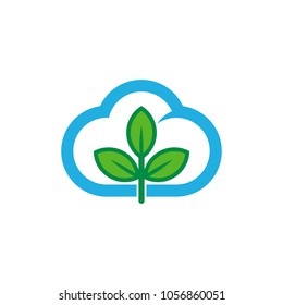 Eco Cloud Logo Icon Design
