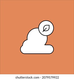 eco cloud vector icon design 