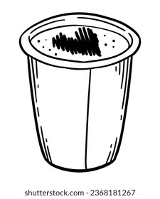 eco coffee cup drawn beverage illustration isolated