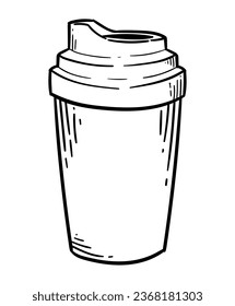 ilustración de diseño aislado de la taza de café ecológica