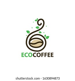 Eco Coffee Logo Template Design