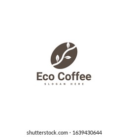 Eco Coffee logo template design. vector eps 10