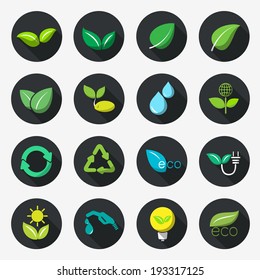 Eco color Icons set