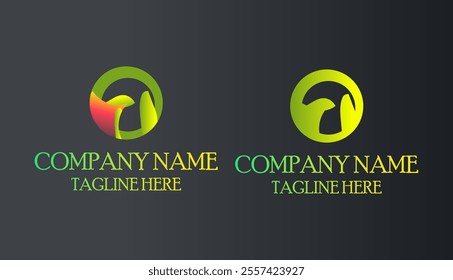 Eco colorful gradient logo design. Gradient color shapes and design