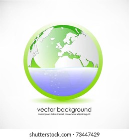 eco concept design with globe-vector