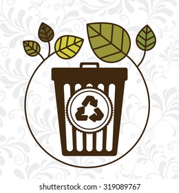 Eco concept with garbage icons design, vector illustration eps 10