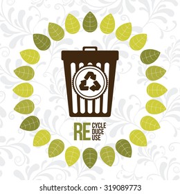 Eco concept with garbage icons design, vector illustration eps 10