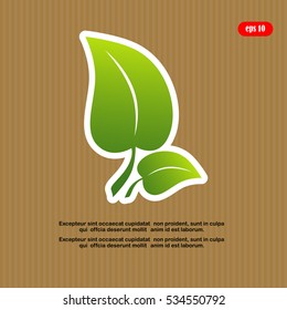 Eco concept, with green leaf