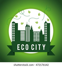 Eco concept with icon design, vector illustration 10 eps graphic.