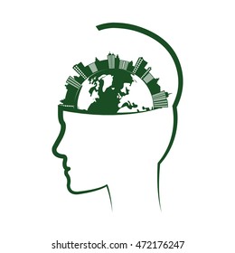 Eco concept with icon design, vector illustration 10 eps graphic.