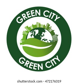 Eco concept with icon design, vector illustration 10 eps graphic.