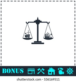 Eco concept icon flat. Simple vector symbol and bonus icon