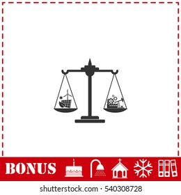 Eco concept icon flat. Simple vector symbol and bonus icon