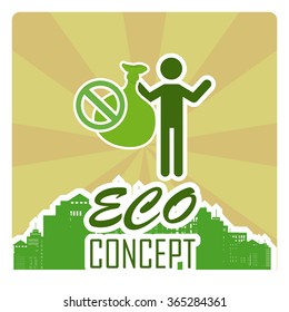 eco concept illustration, vector design